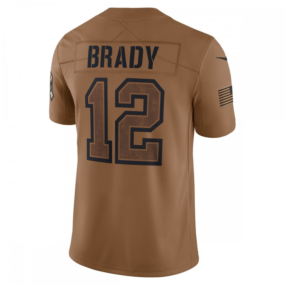 Tom Brady Tampa Bay Buccaneers Nike 2023 Salute To Service Limited Jersey - Brown-GridironStore
